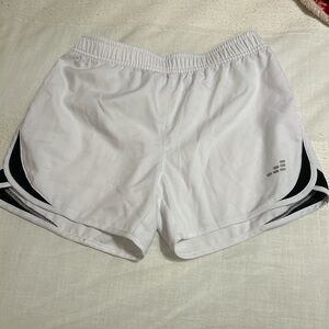 BCG White Sports Shorts with Subtle Gray Details